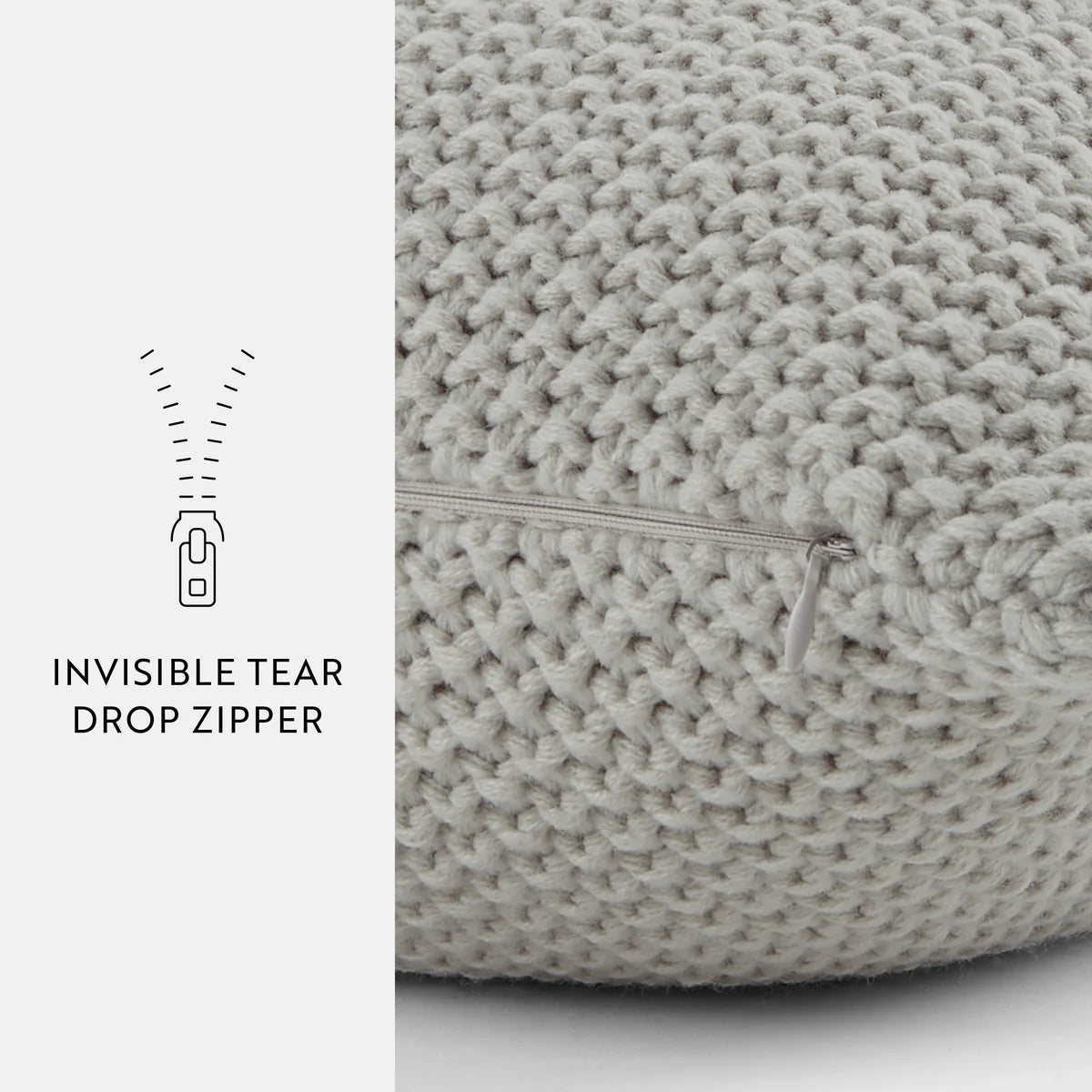 Seed Stitch Knit Acrylic Decor Throw Pillow Cover