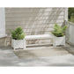 POLYWOOD 48" Nautical Straight Planter Bench Set