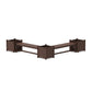 POLYWOOD 60" Nautical L- Shaped Planter Bench Corner Set - Large — Mahogany