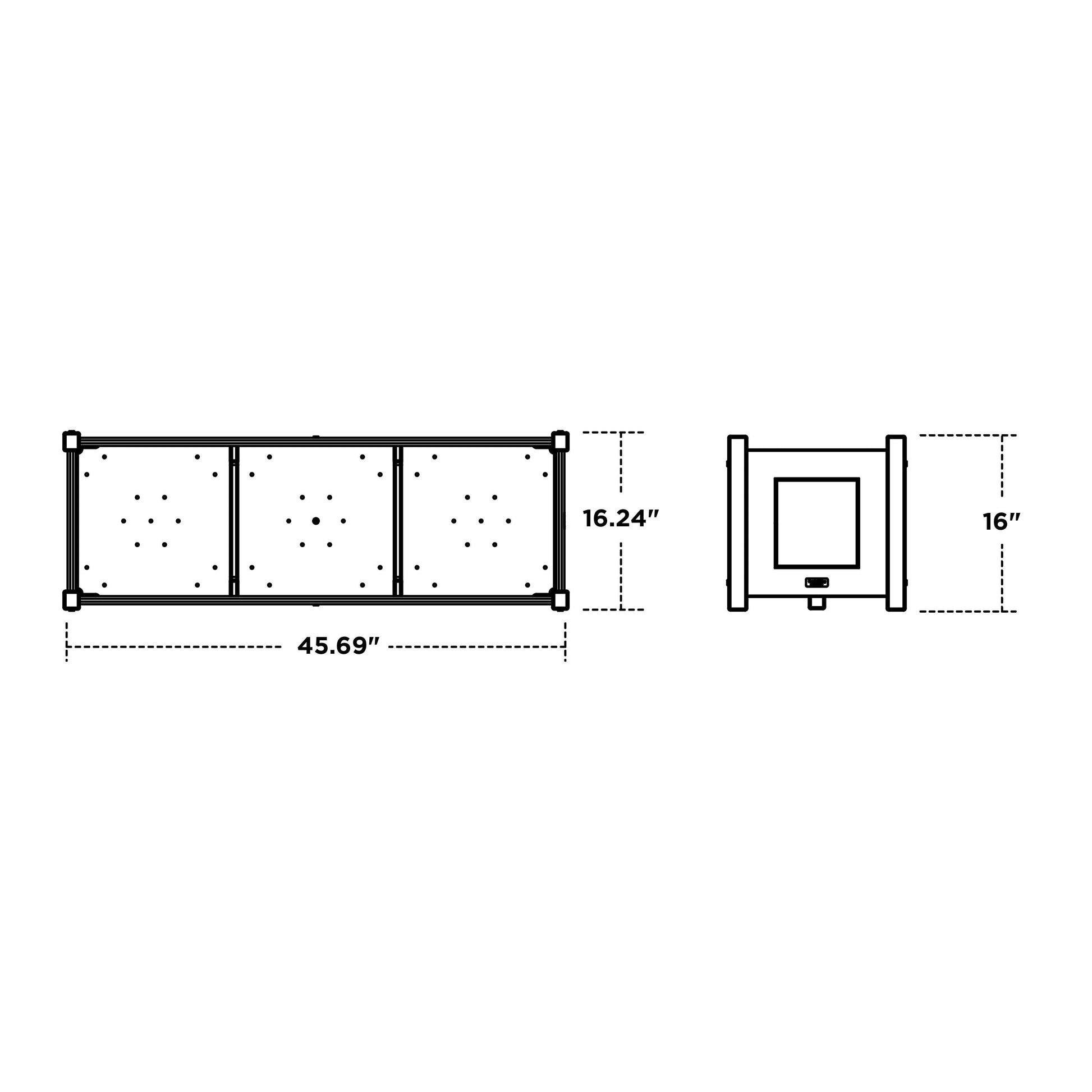 POLYWOOD Country Living Rectangle Triple Planter Box