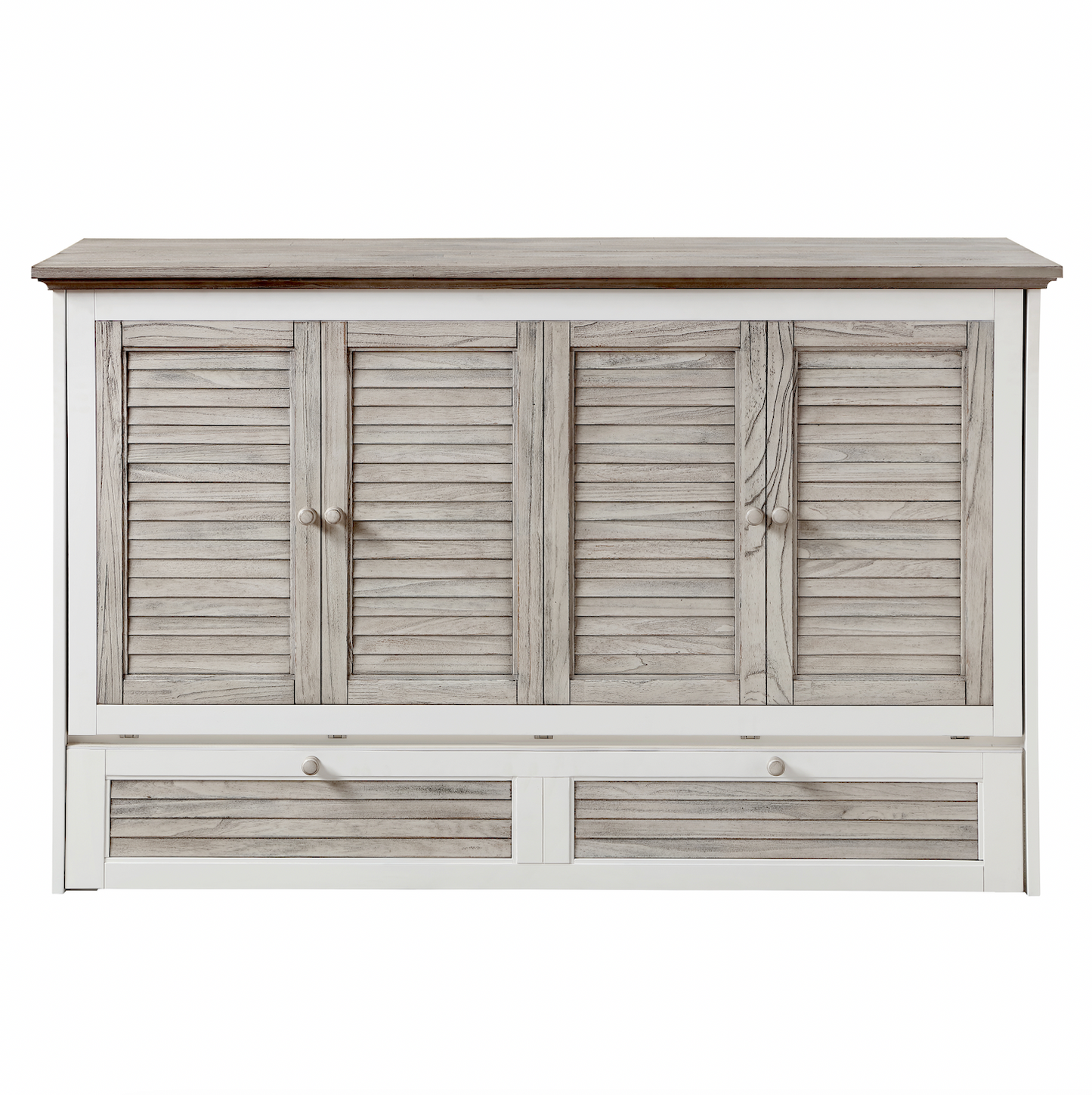 Islamorada Queen-Size Cabinet Bed — Dapple Grey and Blanc