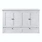 Surfside Queen-Size Cabinet Bed — Weathered White