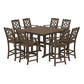 POLYWOOD Chinoiserie 9-Piece Square Farmhouse Bar Set with Trestle Legs — Kona