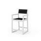 POLYWOOD EDGE Sling Counter Arm Chair — Vintage White / Black Sling