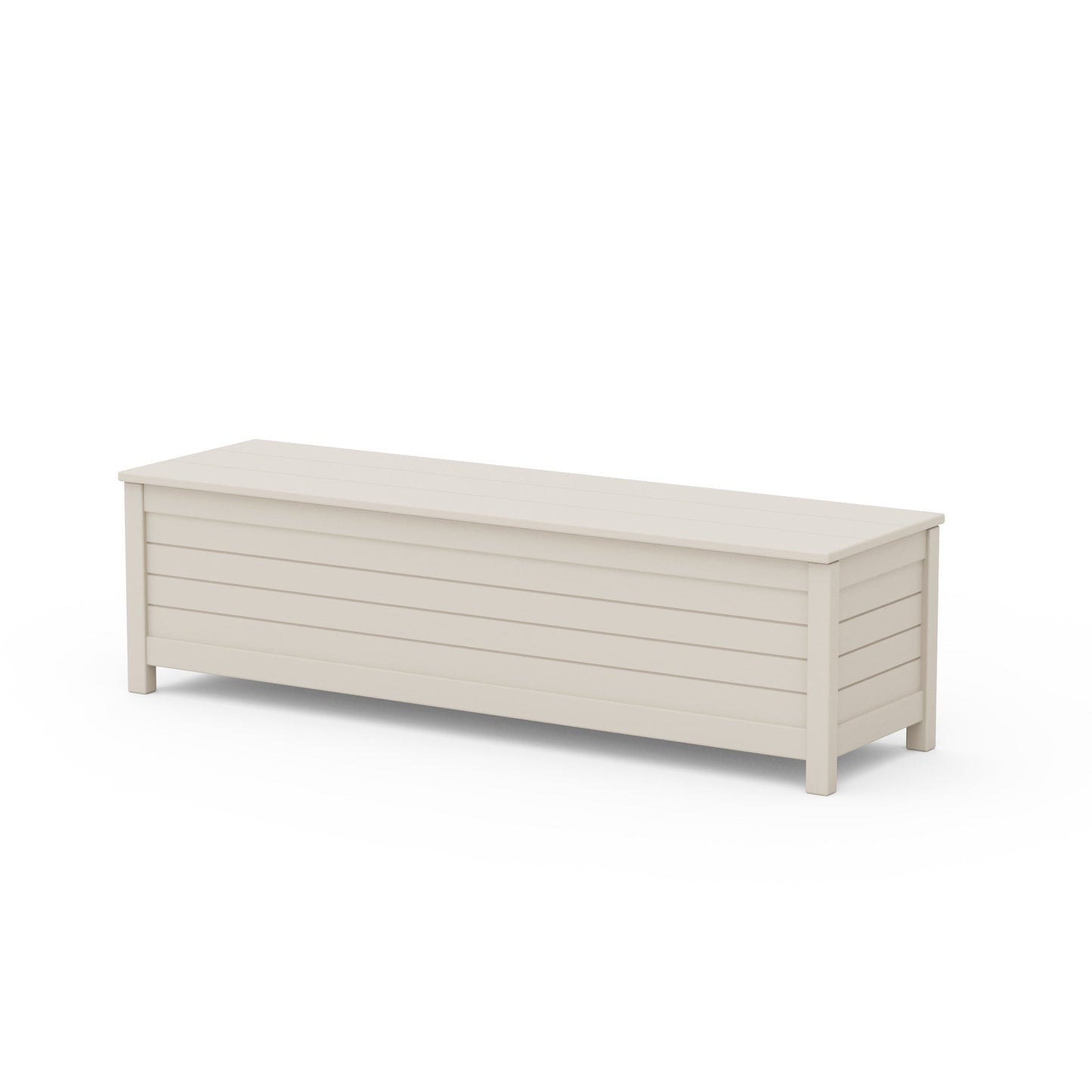 POLYWOOD Nautical 60" Storage Bench — Sand