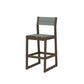 POLYWOOD EDGE Sling Bar Side Chair — Kona / Dupioni Sea Mist Sling