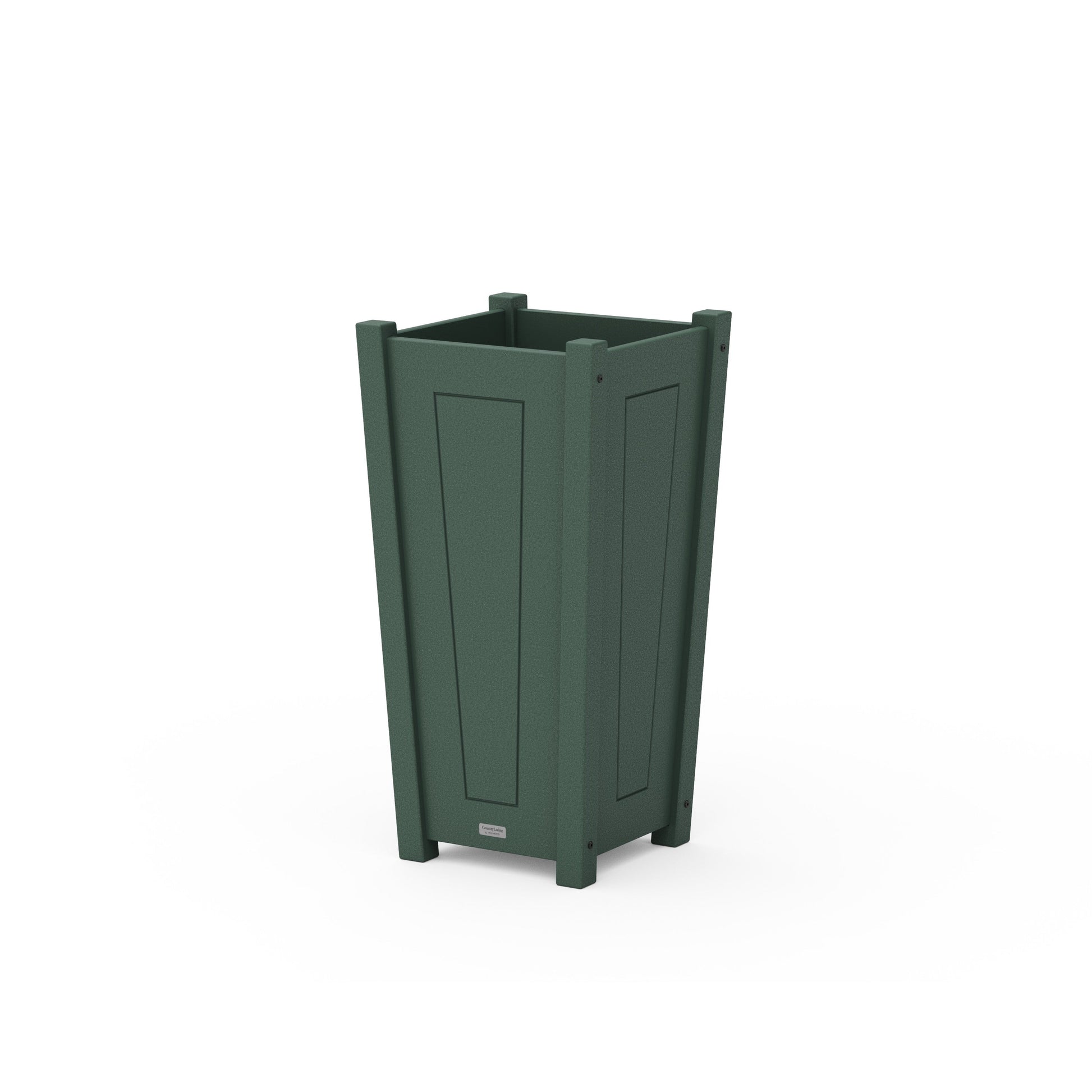 POLYWOOD Country Living Tapered Square Planter Box — Green