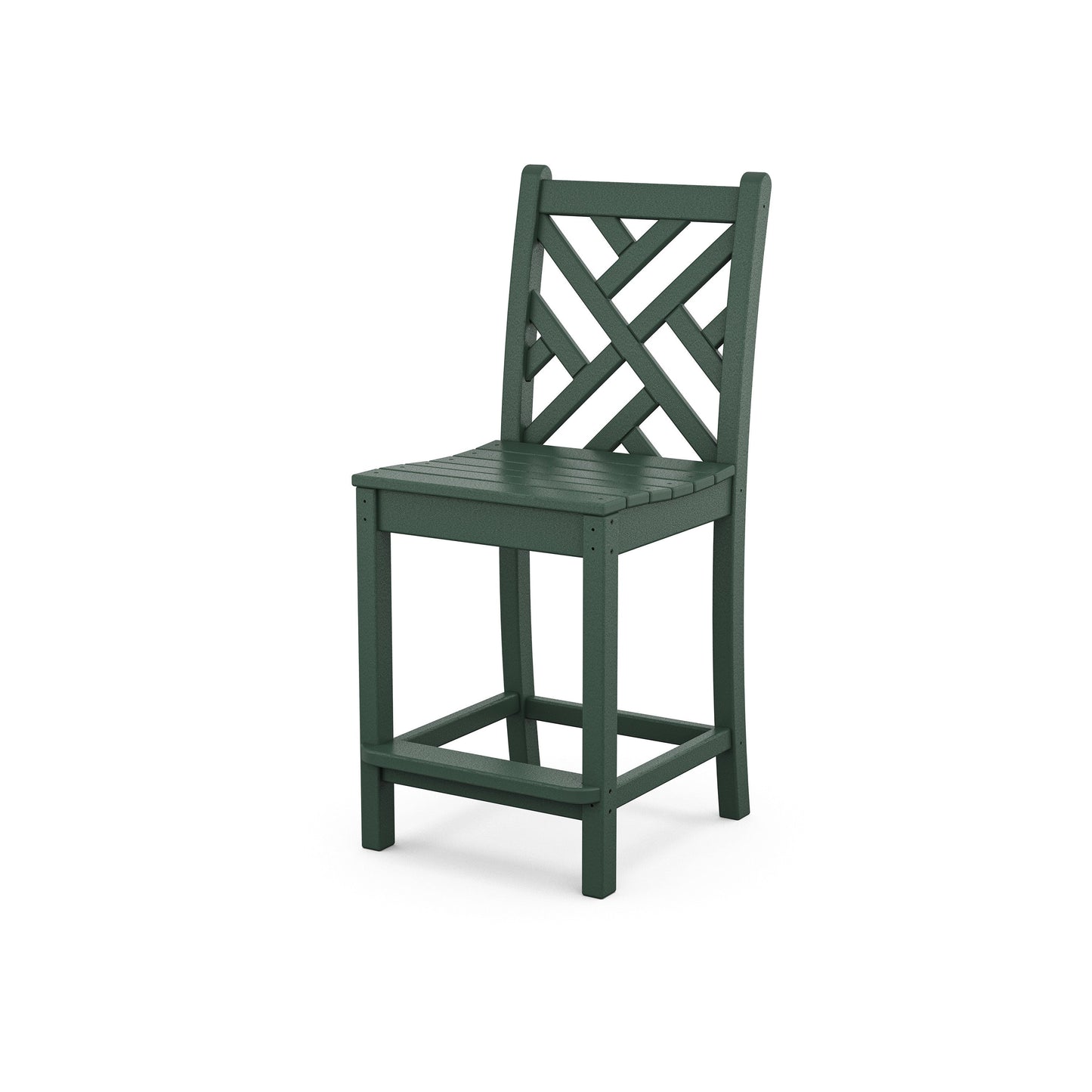 POLYWOOD Chippendale Counter Side Chair — Green