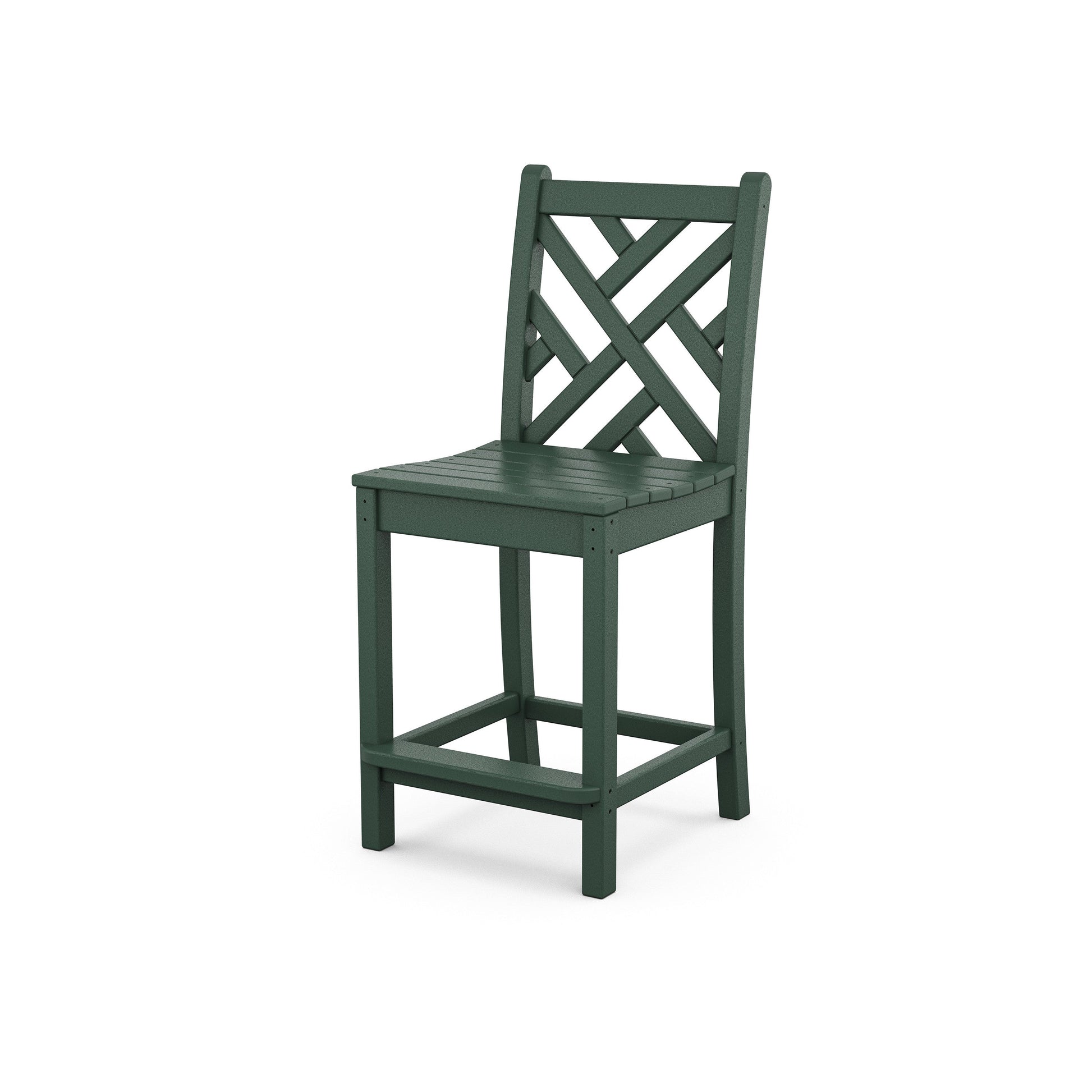 POLYWOOD Chippendale Counter Side Chair — Green