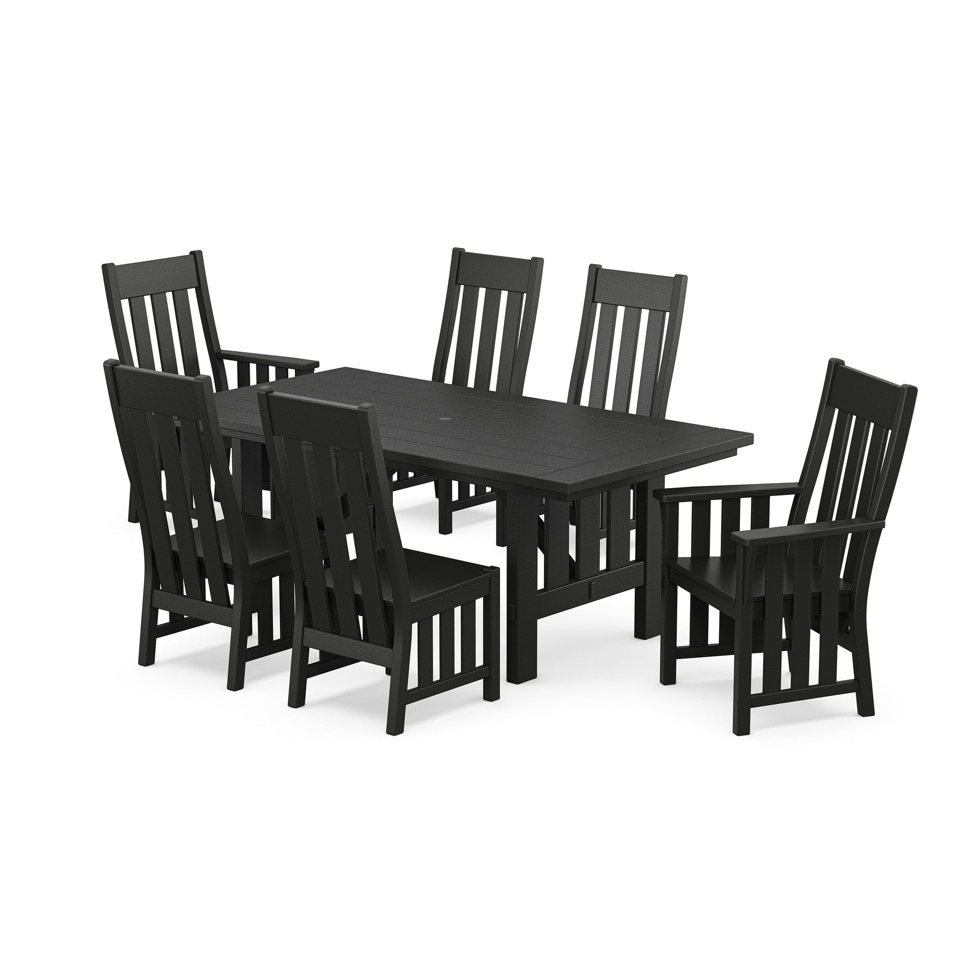 POLYWOOD Acadia 7-Piece Dining Set — Black