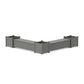 POLYWOOD 60" Country Living L- Shaped Planter Storage Bench Corner Set- Large — Slate Grey