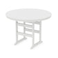 POLYWOOD 60" Round Farmhouse Bar Table — White