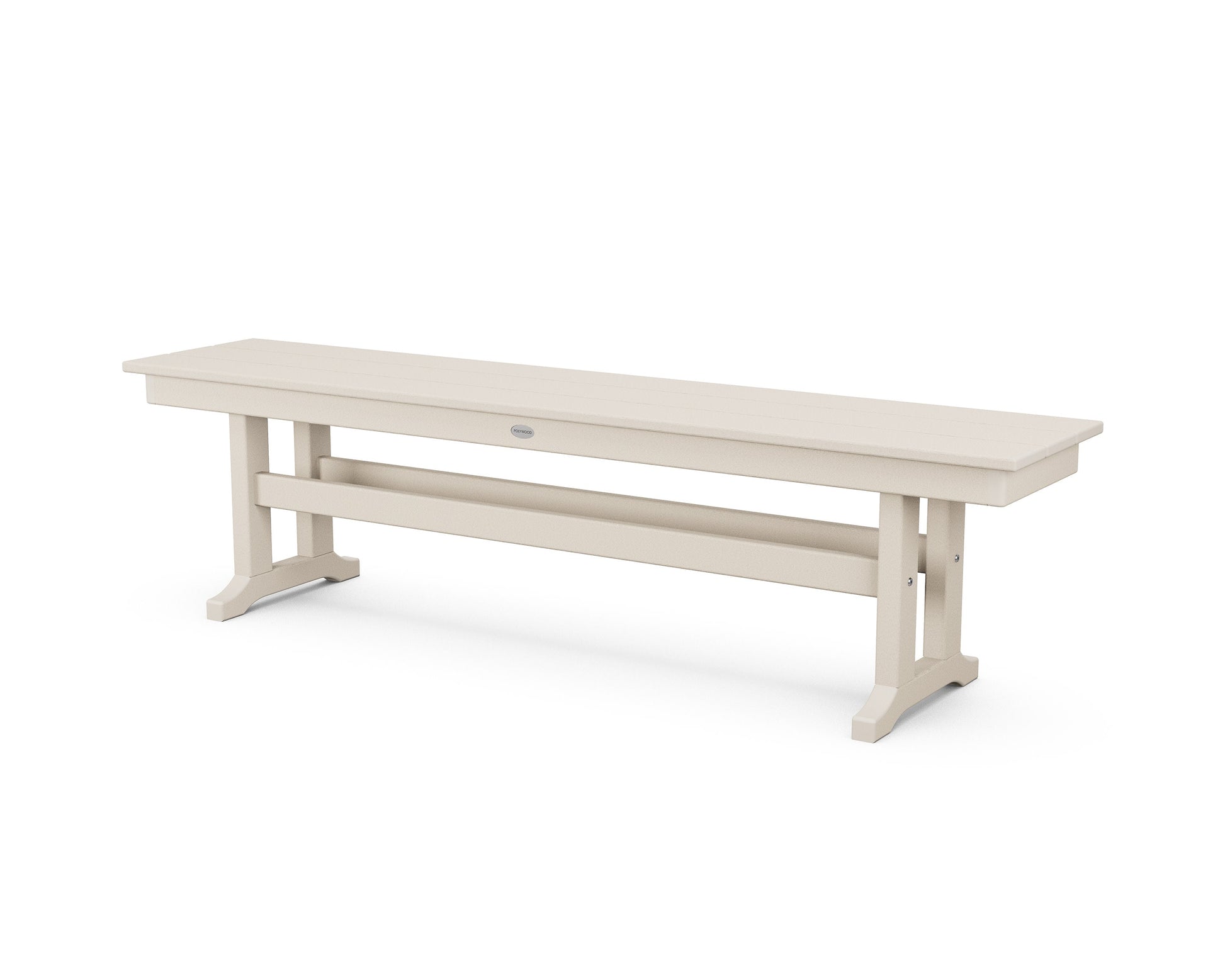 POLYWOOD Farmhouse 65" Side Bench — Sand