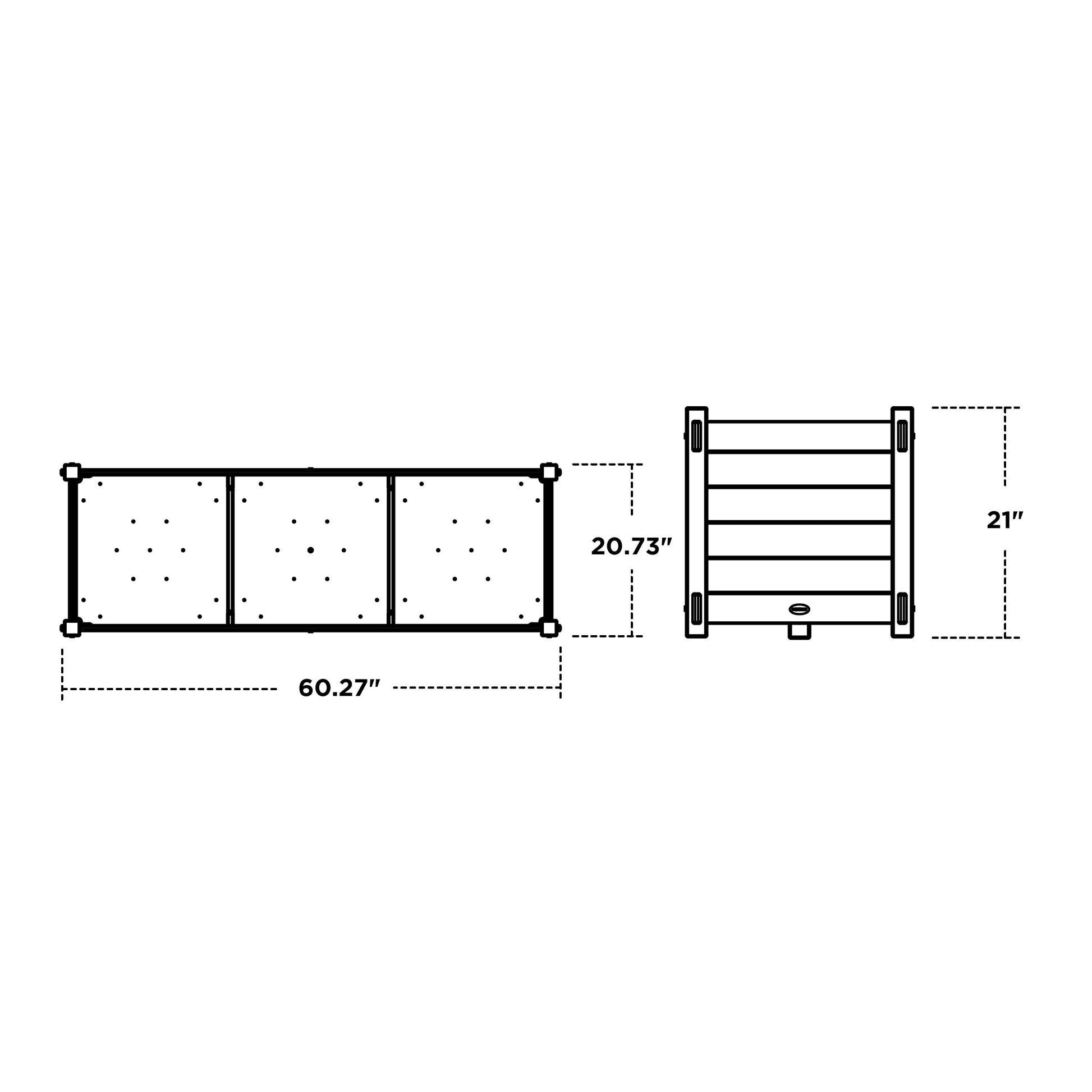 POLYWOOD Nautical Large Rectangle Triple Planter Box