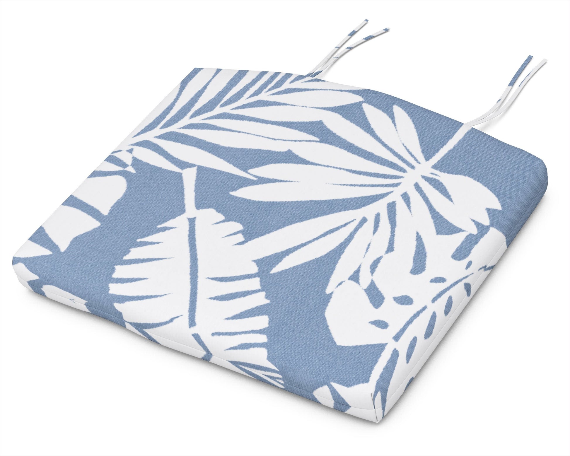 POLYWOOD Adirondack Seat Cushion - 20"W x 18.5"D x 2.5"H — Leaf Sky Blue