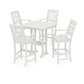 POLYWOOD Chinoiserie 5-Piece Bar Set with Trestle Legs — Vintage White