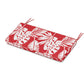 POLYWOOD Chinoiserie Bench Seat Cushion — Leaf Crimson