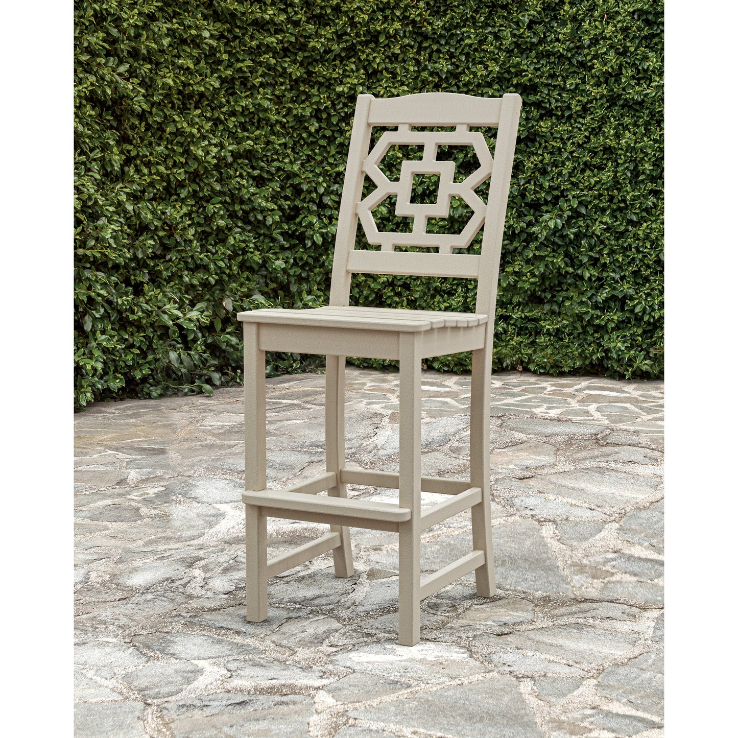 POLYWOOD Chinoiserie Bar Side Chair
