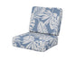 POLYWOOD Ateeva Harbour Seat and Back Cushion — Leaf Sky Blue