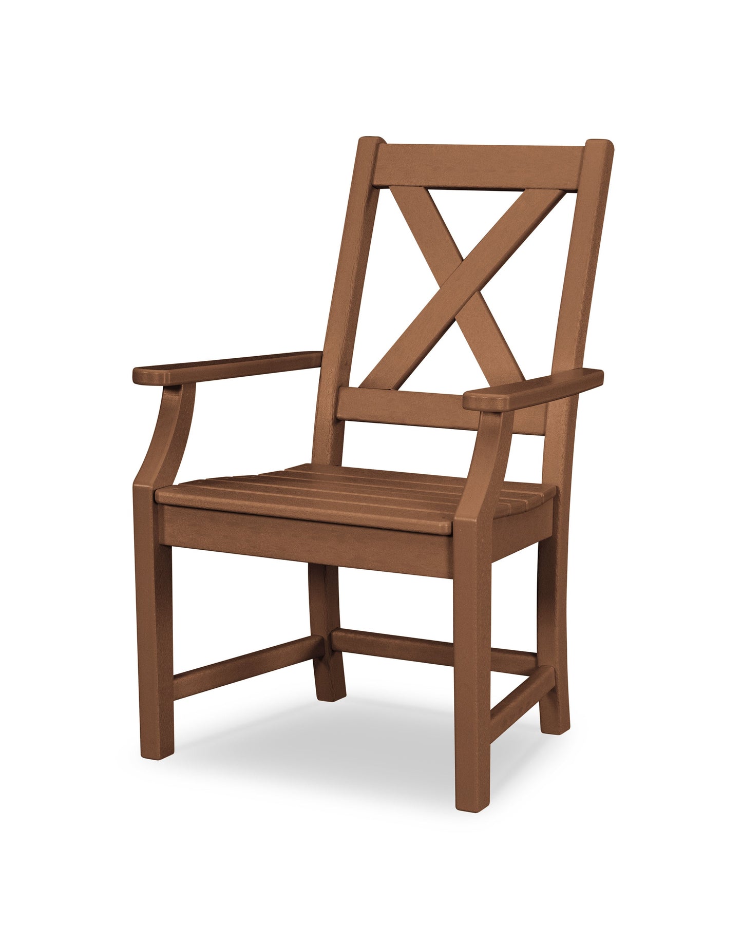 POLYWOOD Braxton Dining Arm Chair — Teak