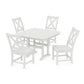 POLYWOOD Braxton Side Chair 5-Piece Dining Set with Trestle Legs — Vintage White