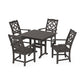 POLYWOOD Chinoiserie 5-Piece Farmhouse Dining Set — Vintage Coffee