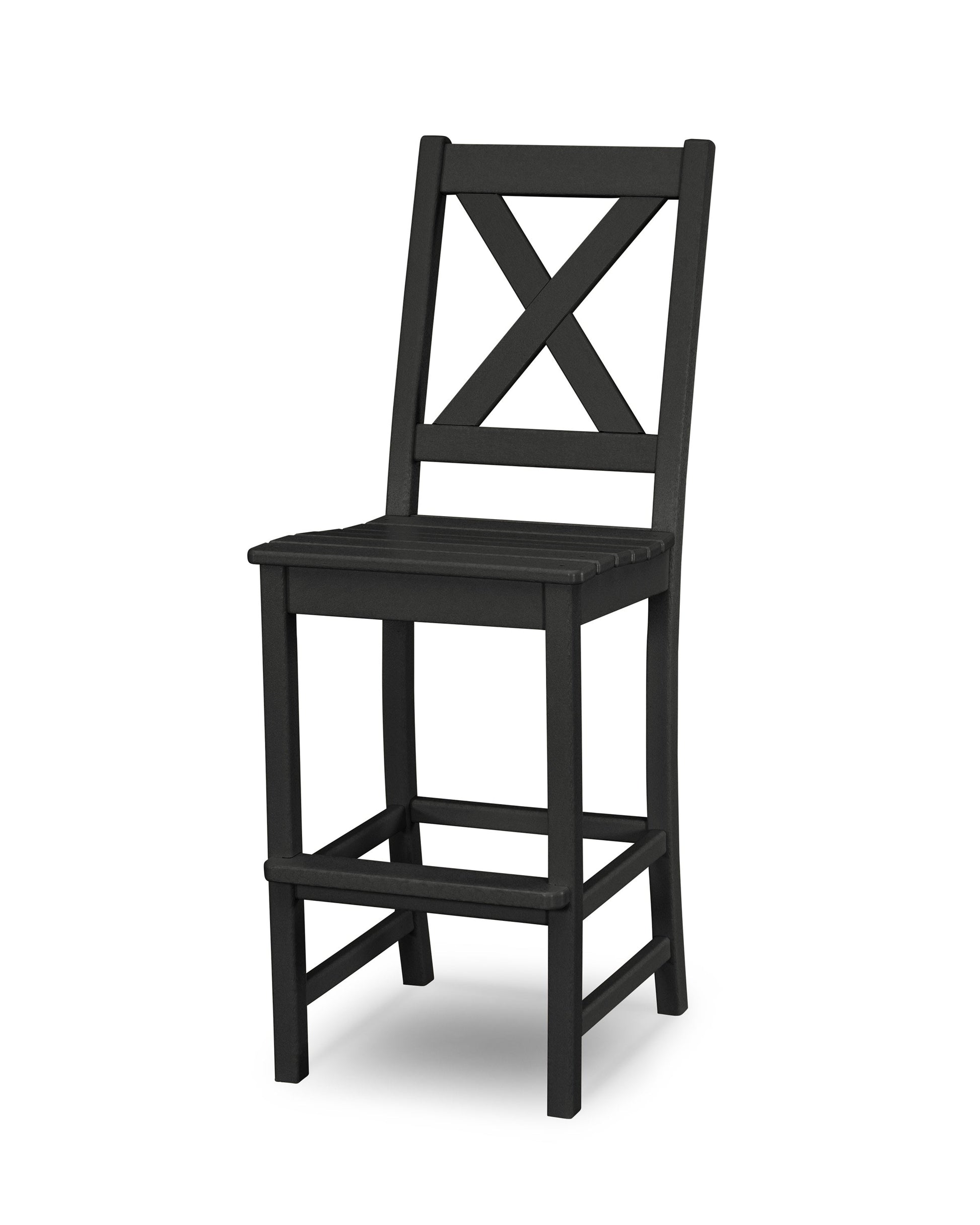 POLYWOOD Braxton Bar Side Chair — Black