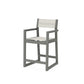 POLYWOOD EDGE Sling Counter Arm Chair — Slate Grey / Parchment Sling