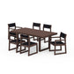 POLYWOOD EDGE Sling 7-Piece Dining Set — Mahogany / Black Sling