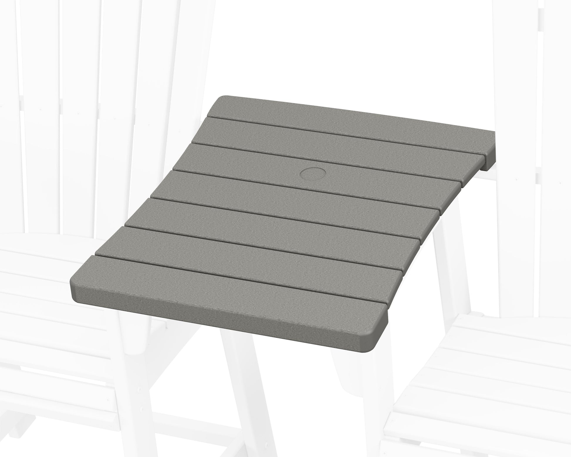 POLYWOOD 600 Series Straight Adirondack Dining Connecting Table — Slate Grey