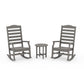 POLYWOOD Savannah 3-Piece Rocking Chair Set — Driftwood