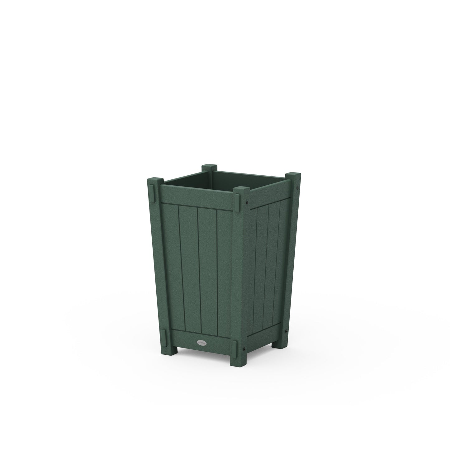 POLYWOOD Vineyard Tapered Square Short Planter Box — Green