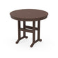 POLYWOOD 36" Round Farmhouse Dining Table — Mahogany