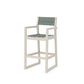 POLYWOOD EDGE Sling Bar Arm Chair — Sand / Dupioni Sea Mist Sling