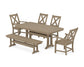 POLYWOOD Braxton 6-Piece Dining Set with Trestle Legs — Vintage Sahara