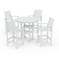 POLYWOOD 5 Piece Signature Bar Dining Set — White