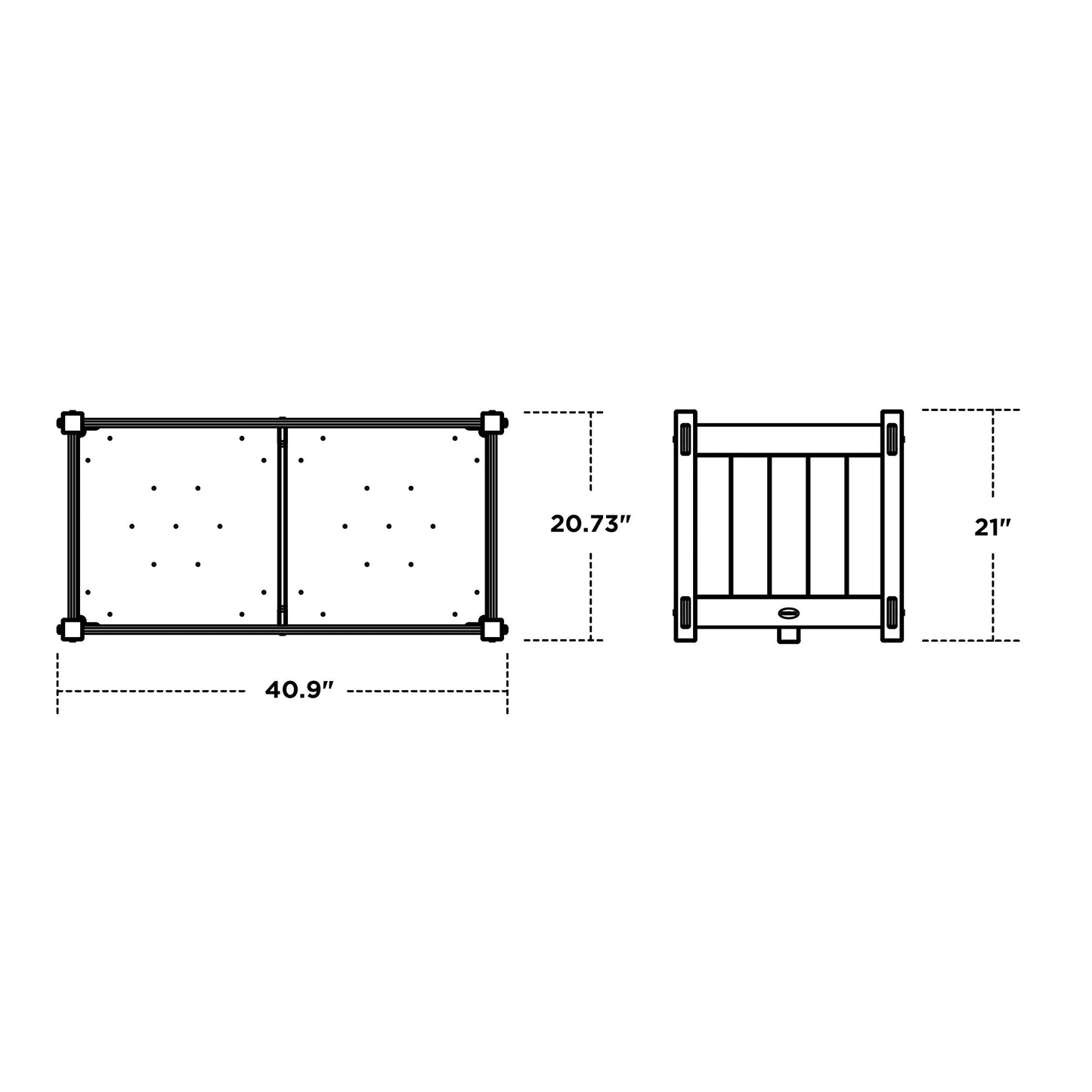 POLYWOOD Vineyard Large Rectangle Double Planter Box