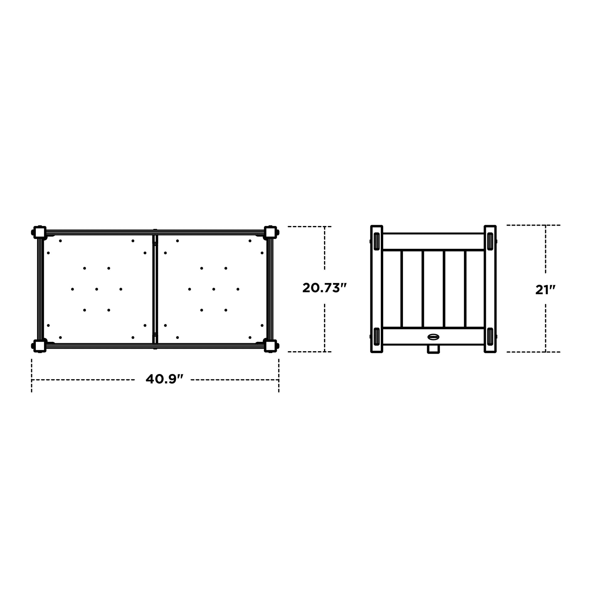 POLYWOOD Vineyard Large Rectangle Double Planter Box