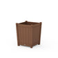 POLYWOOD Vineyard Large Tapered Square Short Planter Box — Teak