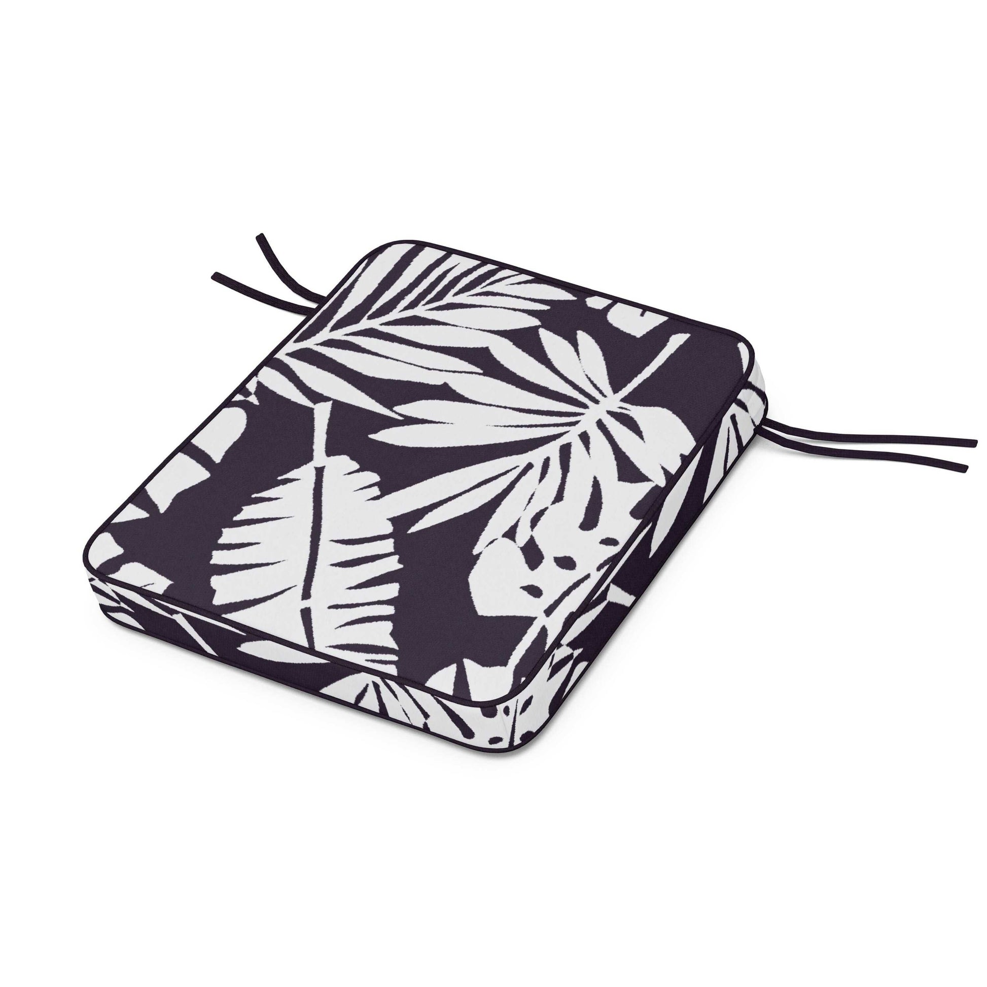 POLYWOOD Chinoiserie Rocker Seat Cushion — Leaf Navy