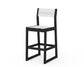 POLYWOOD EDGE Sling Bar Side Chair — Black / White Sling
