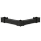 POLYWOOD 72" Nautical L- Shaped Planter Storage Bench Corner Set- Large — Black