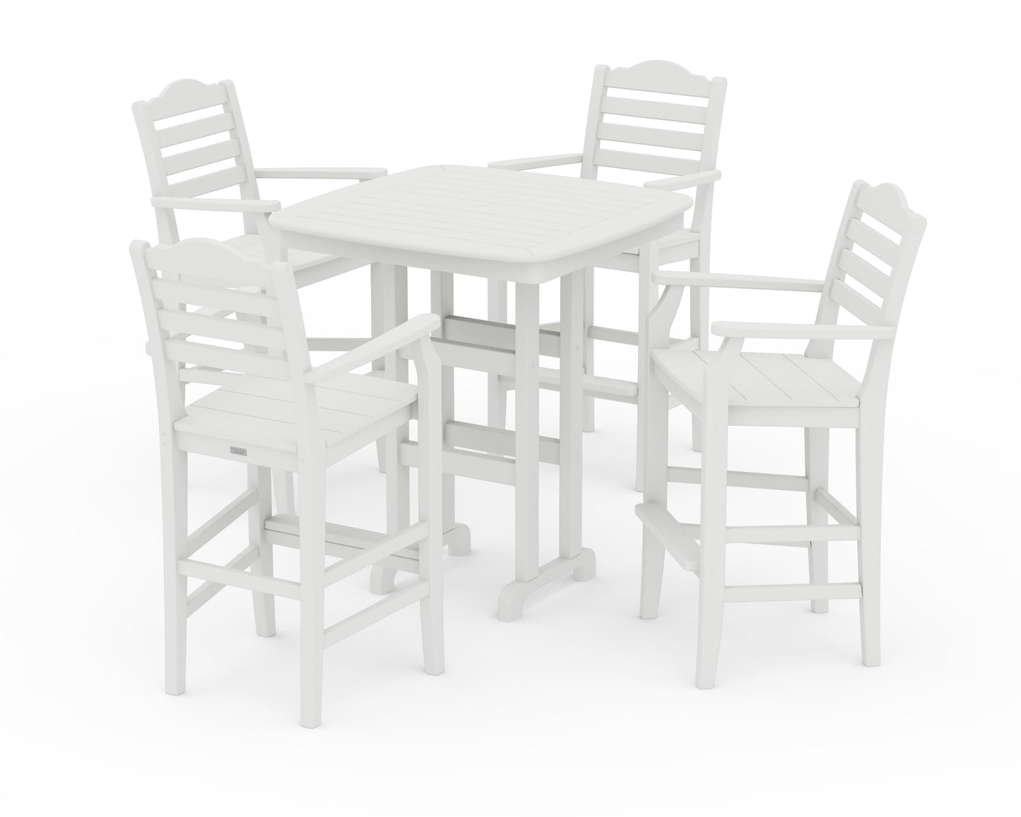 POLYWOOD Savannah 5-Piece Bar Set — Vintage White