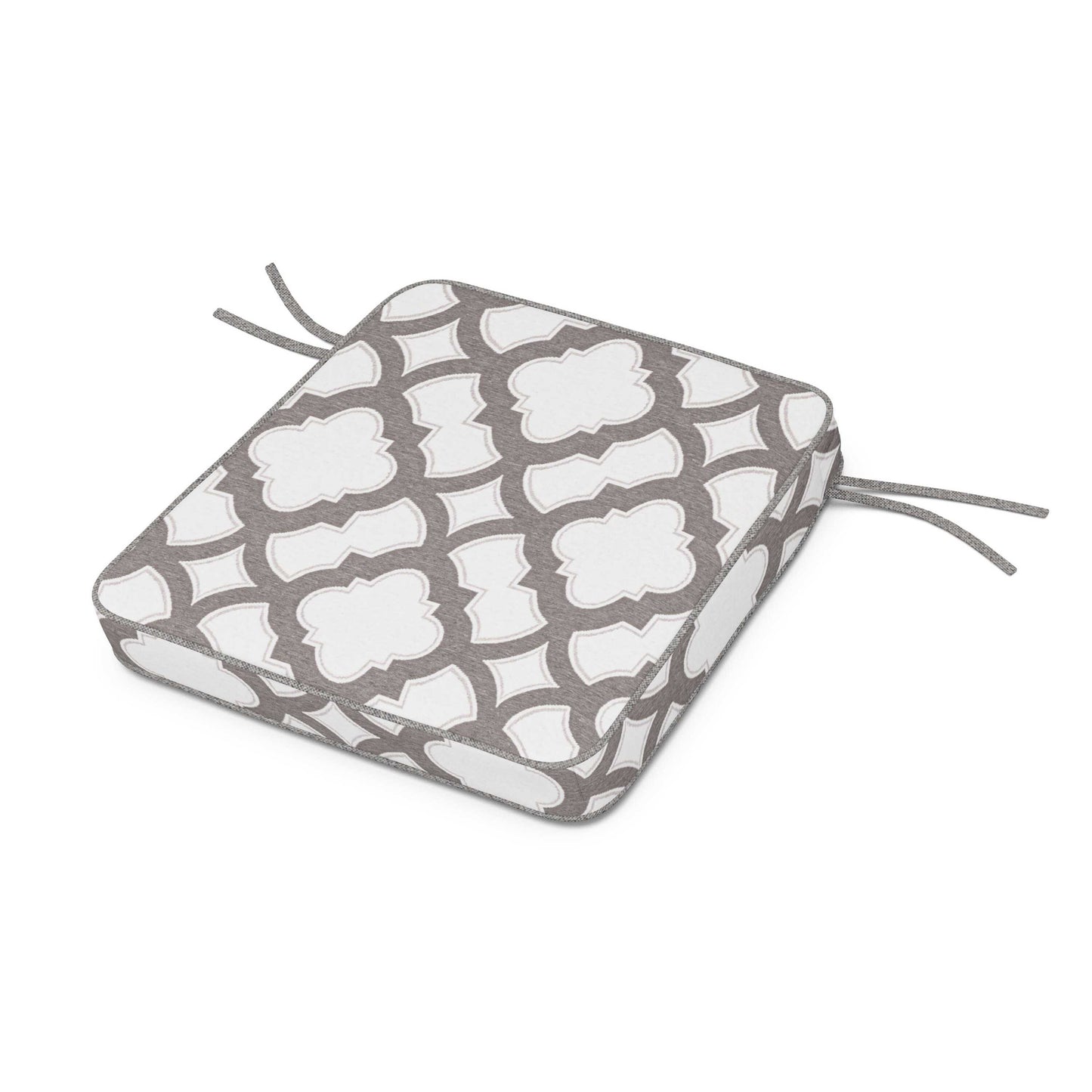 POLYWOOD Acadia Dining Arm Seat Cushion — Trellis Grey Mist