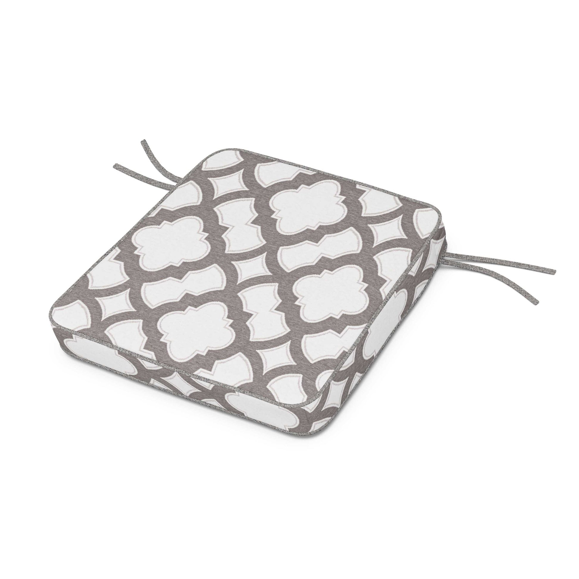 POLYWOOD Acadia Dining Arm Seat Cushion — Trellis Grey Mist