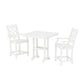 POLYWOOD Chinoiserie 3-Piece Farmhouse Counter Set with Trestle Legs — White