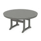 POLYWOOD Nautical Trestle 60" Round Dining Table — Slate Grey
