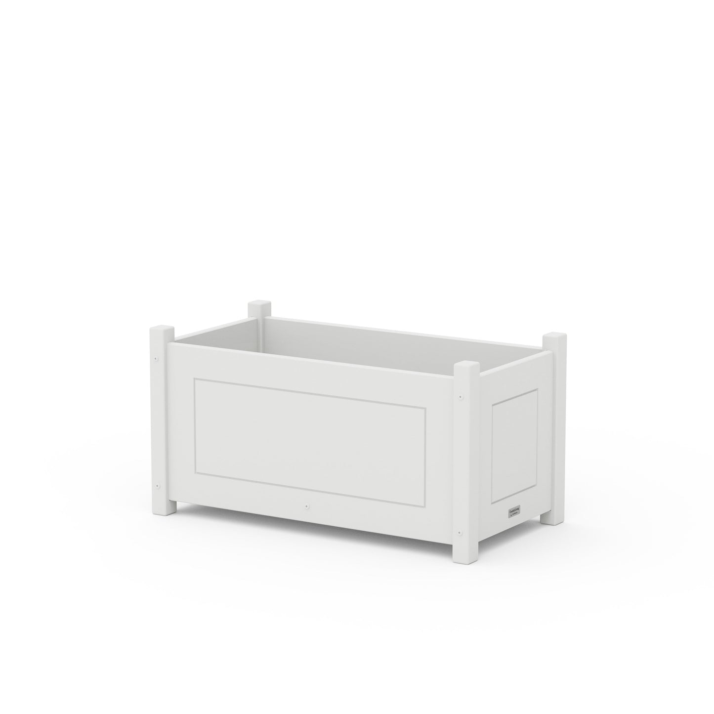 POLYWOOD Country Living Rectangle Double Planter Box — White