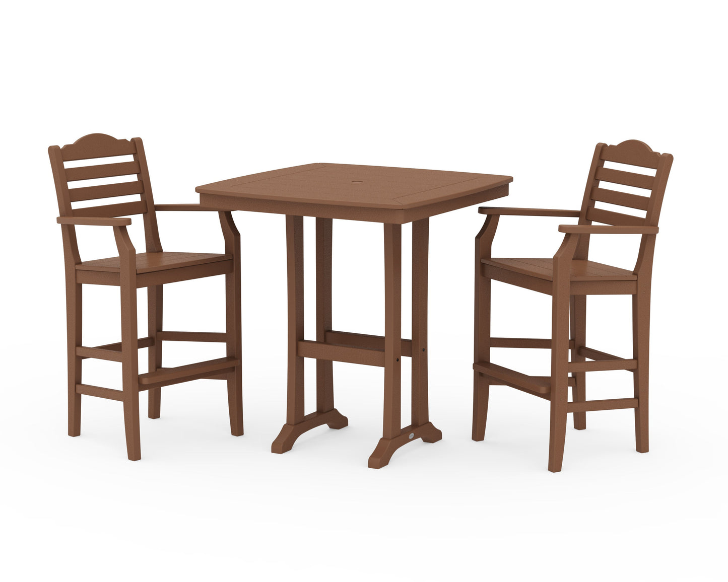 POLYWOOD Savannah 3-Piece Bar Set — Teak