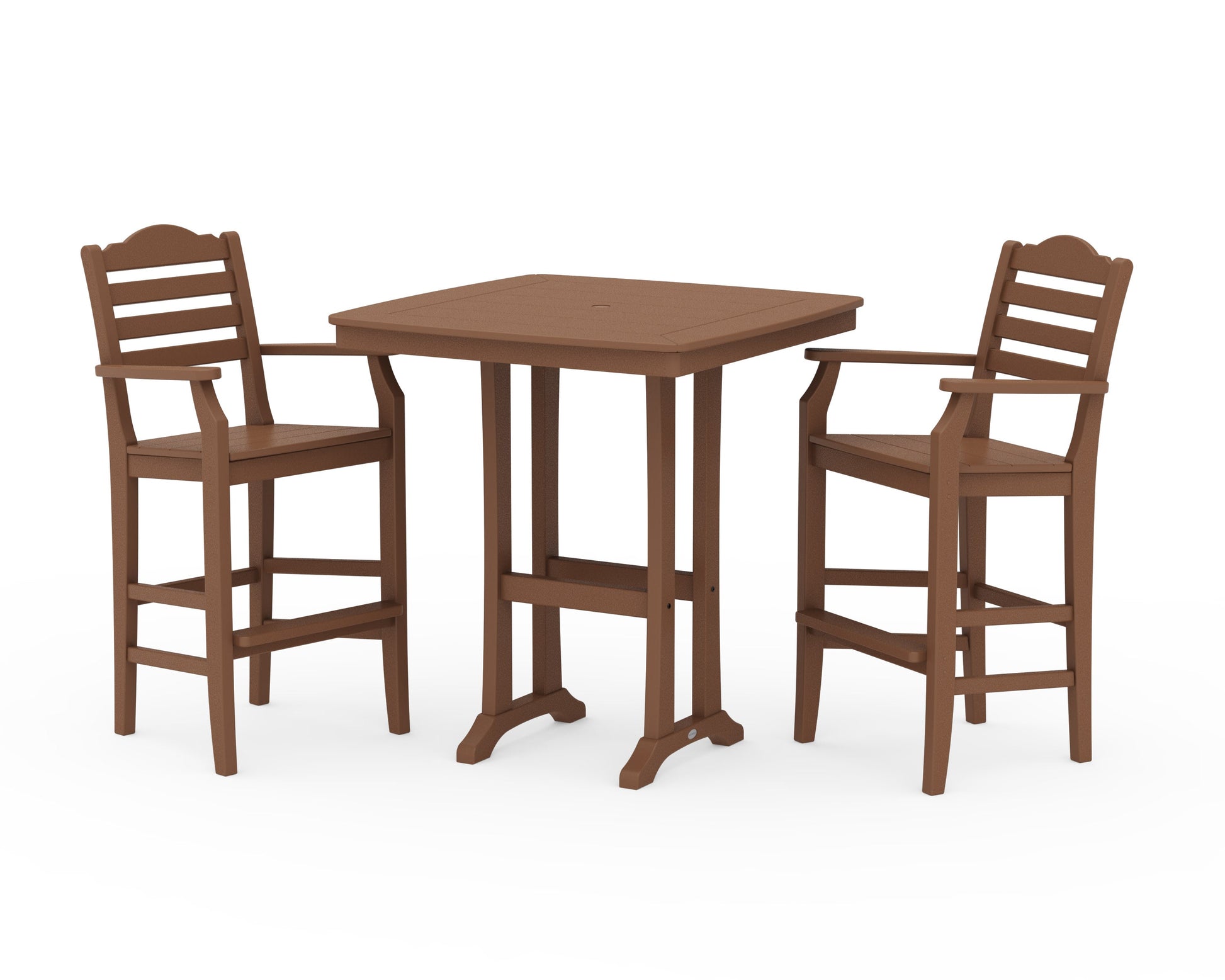 POLYWOOD Savannah 3-Piece Bar Set — Teak